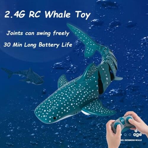 Remote Control Whale Toy Robots RC Animals Electric Shark Children Kids Toys for Boys Summer Swimming Pool Water Cars Ship Fish