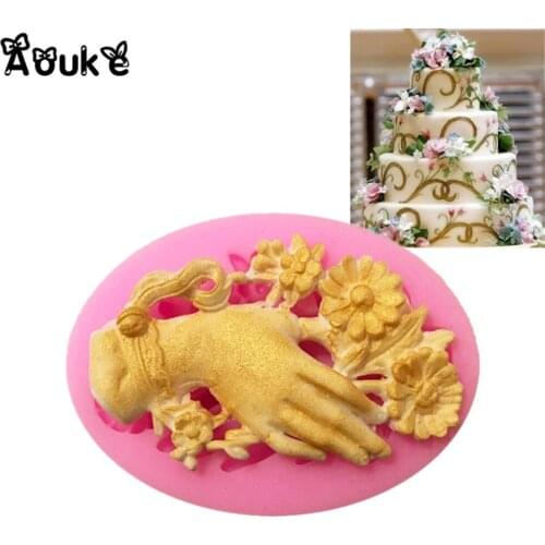 Hands Shape Embossed Silicone Mold Cookie Fondant Cake Molds Chocolate Pudding Mould DIY Candy Pastry Kitchen Baking Tools
