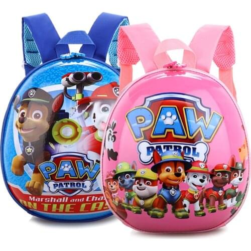 New Boy And Girl Paw Patrol Eggshell Small School Bag Kindergarten Backpack Puppy Children Cartoon Bag Kids Birthday Gift