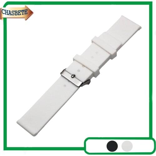 Silicone Rubber Watch Band for Zenith Moser Paul Picot 20mm 22mm 24mm Men Women Resin Strap Belt Wrist Loop Bracelet White Black