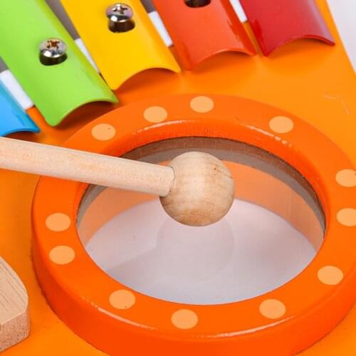 8-Tone Xylophone Mallet Wood Percussion Rhythm Instrument Piano Training Toy