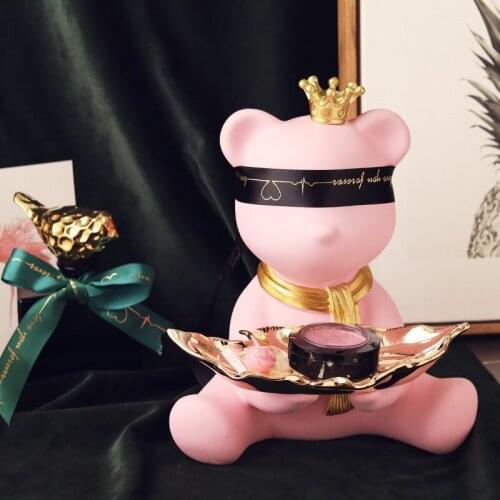 Creative porch key storage ornaments cute Annie Bear home living room desktop decorations to send goddess gifts