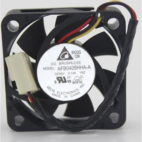 AFB0405HHA-A 4010 5V 0.14A Double Ball Cooling Fan 40 * 40 * 10mm 3-wire