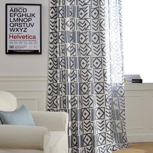 COLORFUL KING Modern Simplicity Printed Geometric Diamond Blackout Curtains Drapes Curtains For Living Room Kitchen Bedroom