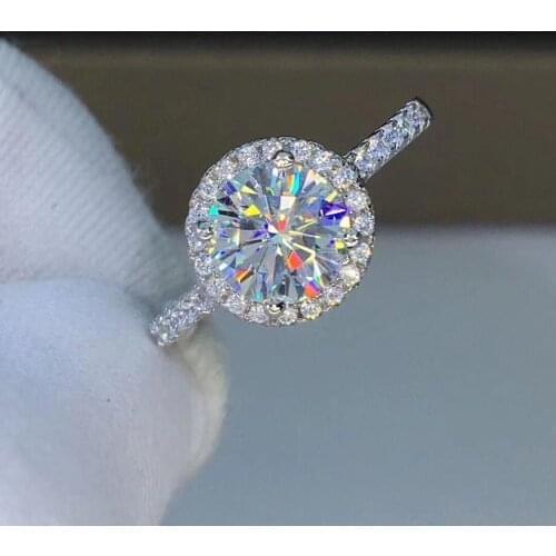 Fine Promise Ring Real 925 sterling silver 7mm Sona AAAAA Cz stone Engagement Wedding band rings for women Bridal Party Jewelry