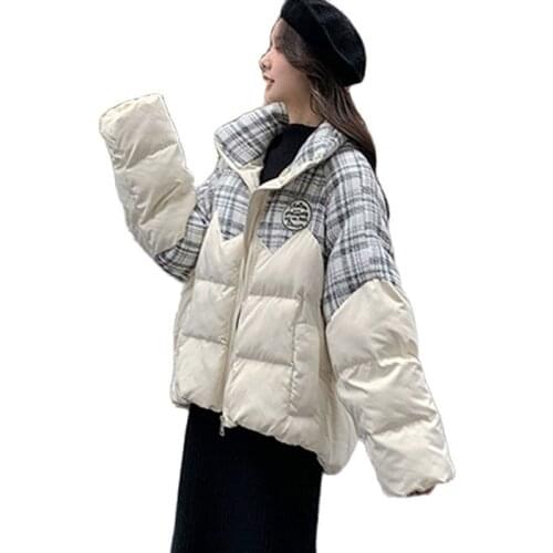 Winter Winter Down Coat Women Thick Warm Female Short Down Jacket Loose Stand Collar Casual Simple Parka Snow Outwear Female