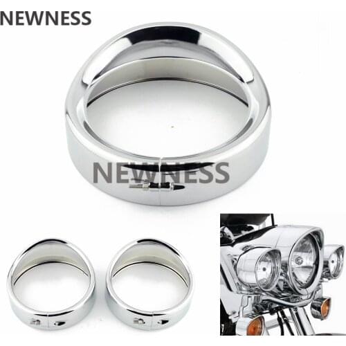 7" Headlight Headlamp Trim Ring 4.5 Inch Fog Light Trim Ring For Harley Touring Road King Electra Glide FLHTCUTG 2014-2019