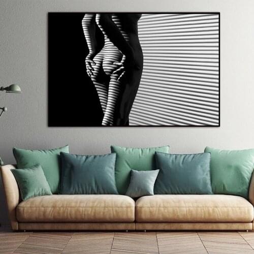 Abstract Nude Woman Poster Nordic Wall Art Canvas Painting Black and White Print Wall Picture for Living Room Modern Home Decor