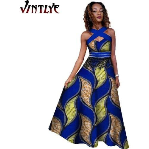 African Dresses for Women 2021 New Fashion Robe African Summer Clothes Maxi Ankara Evening Party Attire Lady Evening Gowns WY455