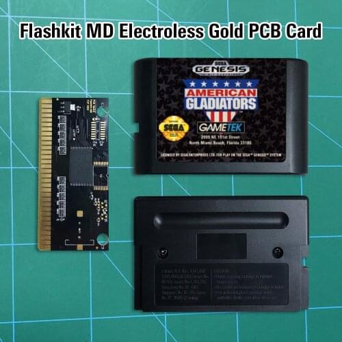 American Gladiators - Flashkit MD Electroless Gold PCB Card 16 bit MD Games Cartridge For MegaDrive Genesis console