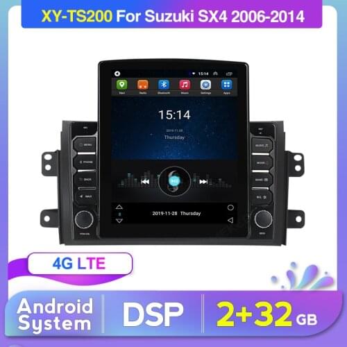4G LTE Car Radio For Suzuki SX4 2006-2014 Android 2.5D HD Touchscreen GPS Multimedia Player Support BT DVR Rear View Camera WIFI