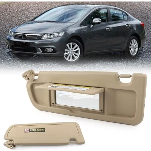 Car Sunshade Shield Sun Visor For Honda Civic Sedan Coupe EX LX SI 2006 2007 2008 2009 2010 2011 Left Driver Model 83280SNAA01ZA