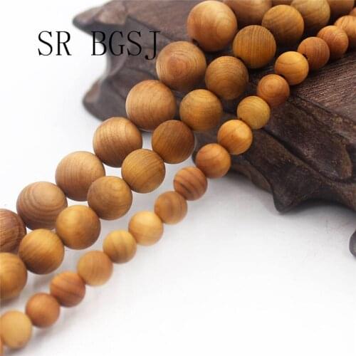 Free Shipping 108pcs 6mm 8mm 10mm Jewelry Findings Round Field Wood Mala Meditation Loose Beads