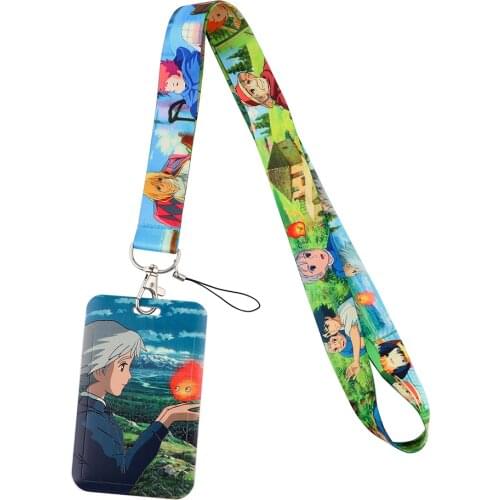 BG1406 Anime Keychain Lanyard Car KeyChain ID Card Passport Gym Cell Phone Badge Kids Key Ring Holder Jewelry Decorations