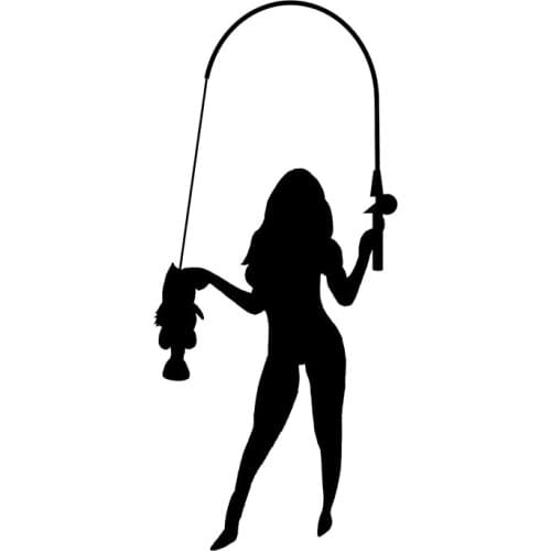 Outdoor Sports Car Stickers GO FISHING Beauty Fishing Decorative Stickers