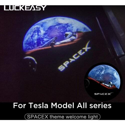 For Tesla Model 3 Model S Model Y Model X High Quality Led Car Door Welcome Light HD Laser mdoel3 2021 LOGO Projection Lamp