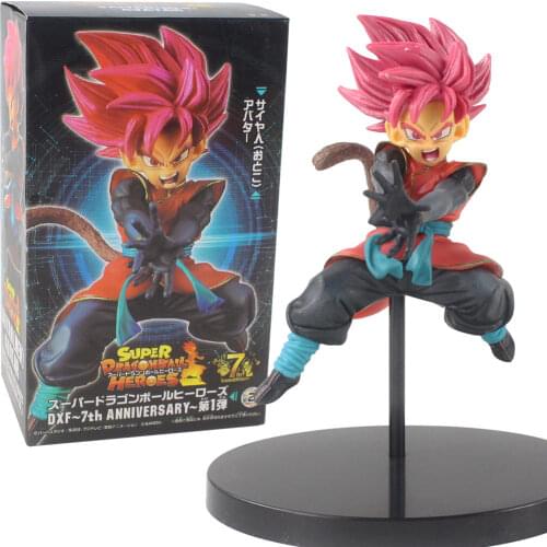 12cm Dragon Ball Son Goku Saiyan Anime Funny Guys with Red Hair PVC Action Figure Collectible Model Toy Brinquedos