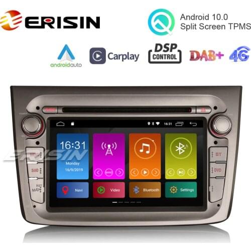 Erisin 3030 7" Android 10.0 Autoradio DAB+ Stereo GPS OBD DSP Apple CarPlay SWC DVR DVD CD Player for Alfa Romeo Mito