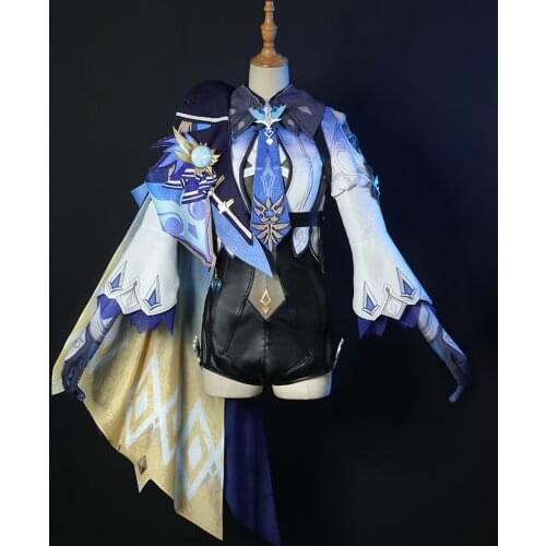Genshin Impact Eula Cosplay Costume Jacquard Version C00445