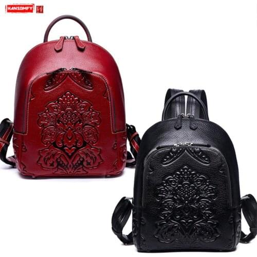 HANSOMFY Women's Red Backpacks