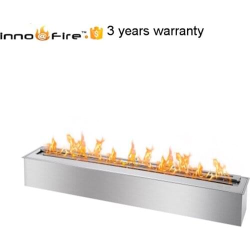 Inno-Fire 48 inch stainless steel silver or balck manual chimeneas interior bioetanol