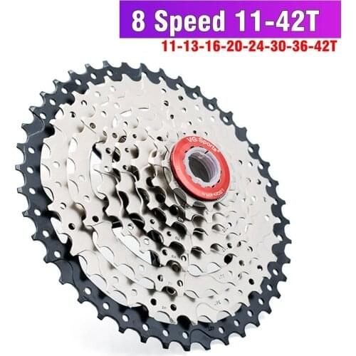 Bicycle Cassette 11-42T 8 Speed Cassette Kit Bike Accessories for Mountain Bike Road Bicycle