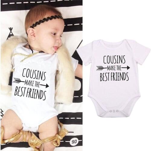 2019 Newborn Romper Baby Boy Girl Clothes Cotton Bodysuit Outfits Sunsuit 3-18M Black Letter Cool Print Baby Jumpsuit Dropship