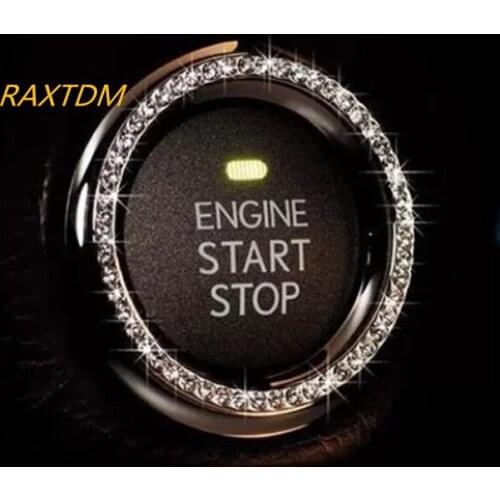Crystal Car Engine Start Stop Ignition Key Ring For Alfa Romeo Mito 147 156 159 166 Giulietta Spider GT Milano
