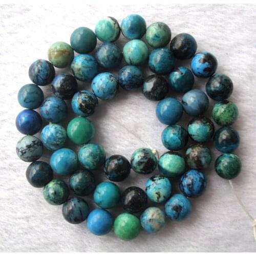 Natural Blue Grass Stone Round 8mm Loose Beads For Jewelry Making DIY Bracelet Necklace Earrings