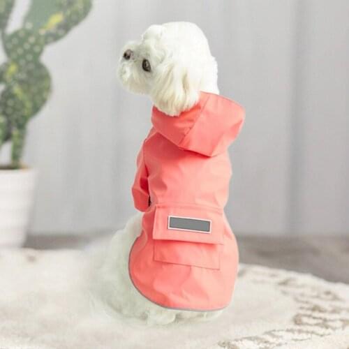 A Summer Pet Dog Raincoat Outdoor Reflective Puppy Rain Coat Hoody Waterproof Jackets Raincoat for Dogs Cats Apparel Clothes