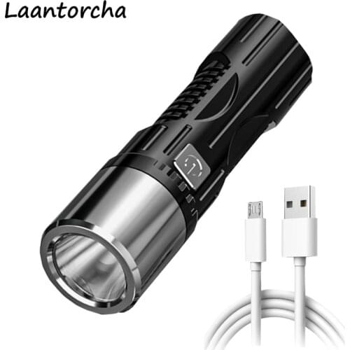 Mini Led flashlight USB Rechargeable Ultra Bright torch 3 Switch Mode Powerful flashlight Outdoor Camping Waterproof flashlight