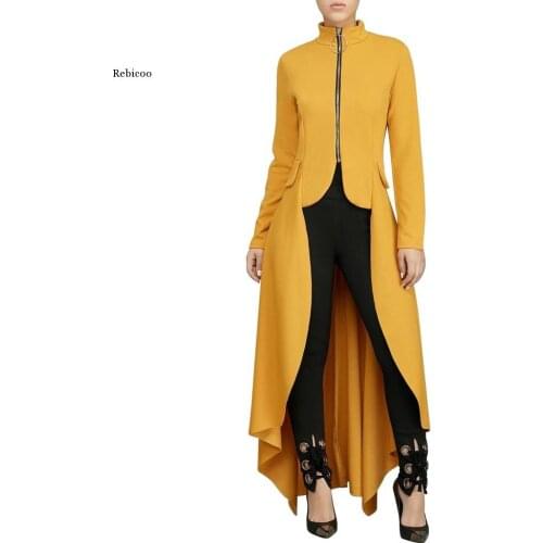 Autumn Pure Color Irregular Big Hem Long Dress Turtleneck Neck Long Sleeve Club Party Maxi Zipper Dress Vestidos Femininos