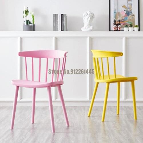 Plastic chair home modern minimalist nordic dining chair cafe creative back chair ins net red windsor chair