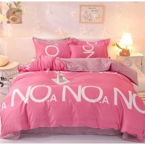 Simple Bedding Set Cartoon Printed Duvet Cover Set 3/4 Pieces Child Adult Bed Sheet Pillow Case Soft Home Textile Bed Cover Sets