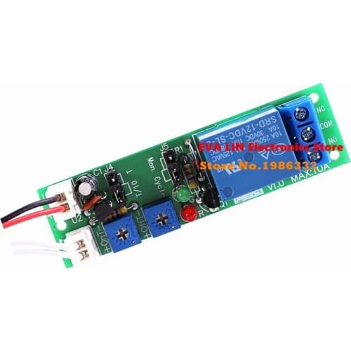 WS16 DC 12V Infinite Cycle Delay Timing Time Relay Timer Control ON-OFF Loop Switch Module Double Adjustable 0~24 Hours