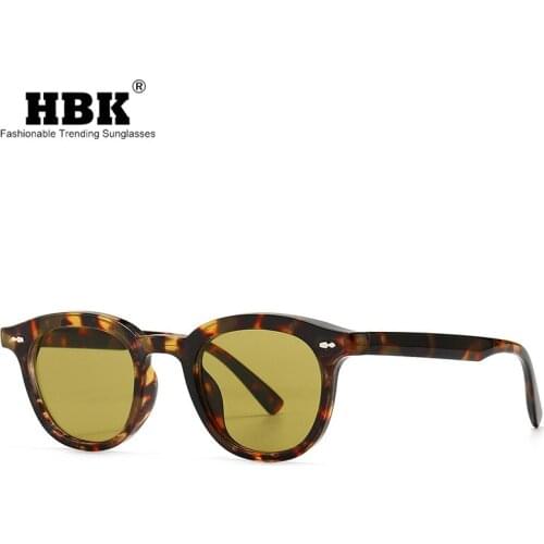 HBK Small Frame Round Sunglasses Women Men Luxury Brand Designer Alloy Mirror Sun Glasses Steampunk Vintage Outdoor Oculos UV400