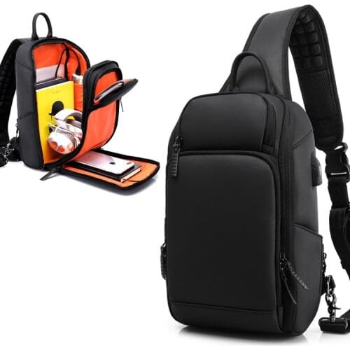 Mens Crossbody Bag for USB charging new Shoulder bag High-quality travel Messenger Bags Male Waterproof Casual Chest Bag Pack