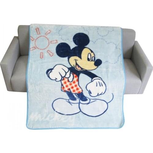 Disney Light Pink Minnie Blue Mickey Mouse Blanket Thick Warm Raschel Weighted Blankets Throw 120x140cm 900g for Winter