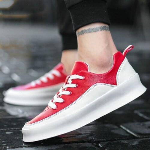 QWEDF Hip hop street fashion men casual shoes brand sneakers black white male walking shoes non-slip breathable shoes DP-167