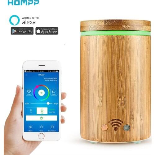 APP Smart Aromatherapy Machine Pure Natural Environmental Protection Bamboo Tube Humidifier Support Alexa Google Home