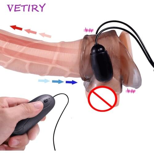 Penis Vibrating Ring Remote Control Female Climax Clitoris Stimulation Delay Ejaculation Cock Ring Cock Cage Sex Toys for Men