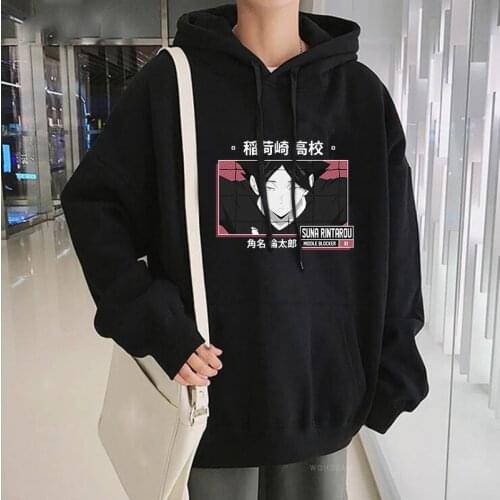 Japan Anime Haikyuu Suna Rintarou Hoodies Funny Volleyball Team Deputy Attacker Graphic Streetwear Unisex Harajuku Sweatshirts