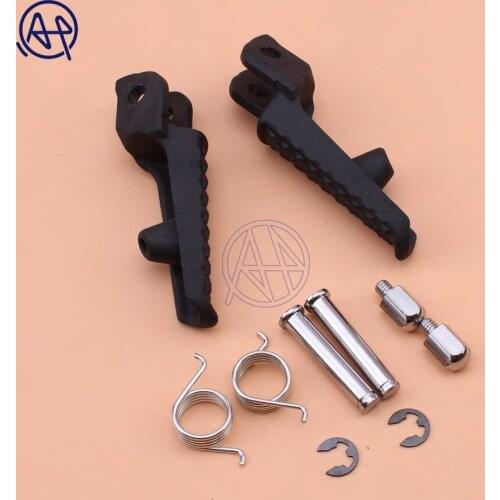 1pair Motorcycle Aluminum Front Rider Insert Foot Rest Pedal Footpeg Black For Honda CBR1000RR 04-12 CBR600RR 03-13