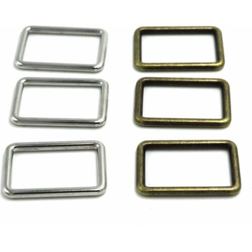 10 pieces/lot) .Rectangle Metal Dee Ring D 25mm Silver buckle. Luggage buckle. Square button . Fasteners diy accessories