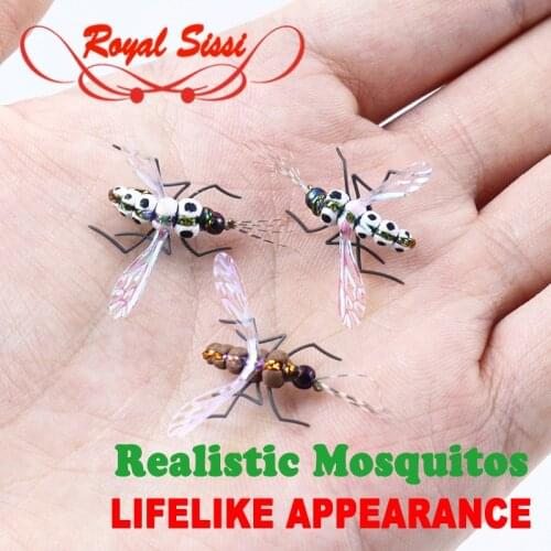 2pcs set hot realistic mosquitos adult flies 12# fly fishing dry fly hooks floatable foam flies surface water fishing lure bait