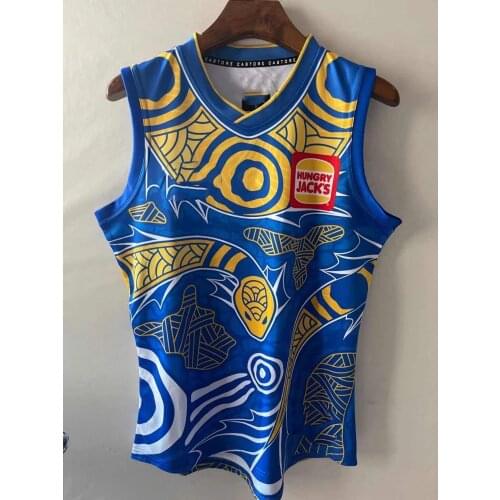 2021 WEST COAST EAGLES GUERNSEY INDIGENOUS RUGBY JERSEY size S-M-L-XL-XXL-3XL