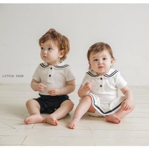 2021 Summer Family Matching Clothes Brother Sister Outfits Spanish Baby Girl Dress Toddler Boys Romper Overall Children Clothing