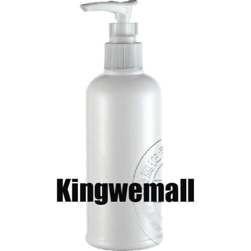 300pcs/lot 220ml PET Plastic Lotion Shampoo Bottle High Grade pump Bottles Cosmetic Packaging White Color