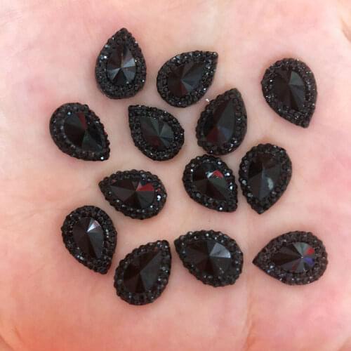 40pcs 10mm*14mm AB Resin Drop Flatback Rhinestone Child Scrapbook Wedding DIY Resin Ornaments F299