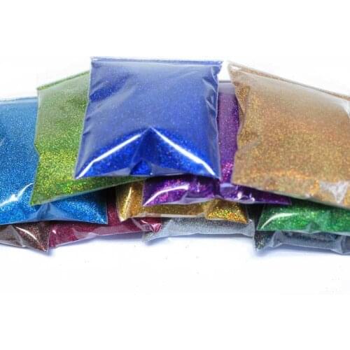 50G Holographic Nail Glitter Powder Shining Silver Gold Nail Fine Glitter Dust Nail Art Pigment Powder Nail Decorations Manicure